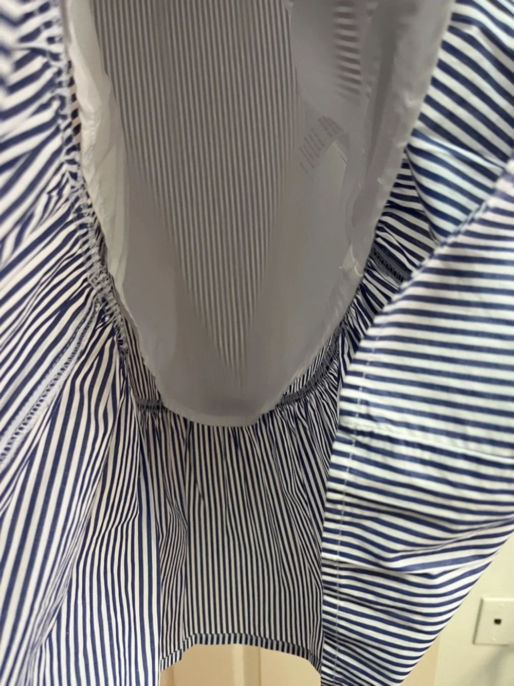 Sail to Sable chambray blue & white striped dress. Crochet trim. NWT. Size small - Picture 4 of 7